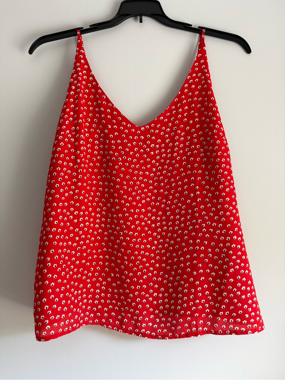Banana Republic Red Printed V-Neck Cami
